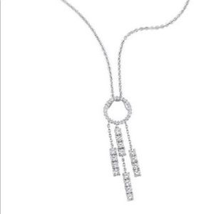 Sterling White Topaz Necklace NWT by Seventeen Mag